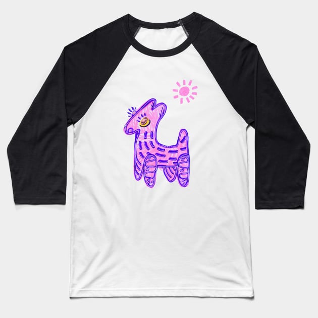 horse Baseball T-Shirt by Angel Rivas